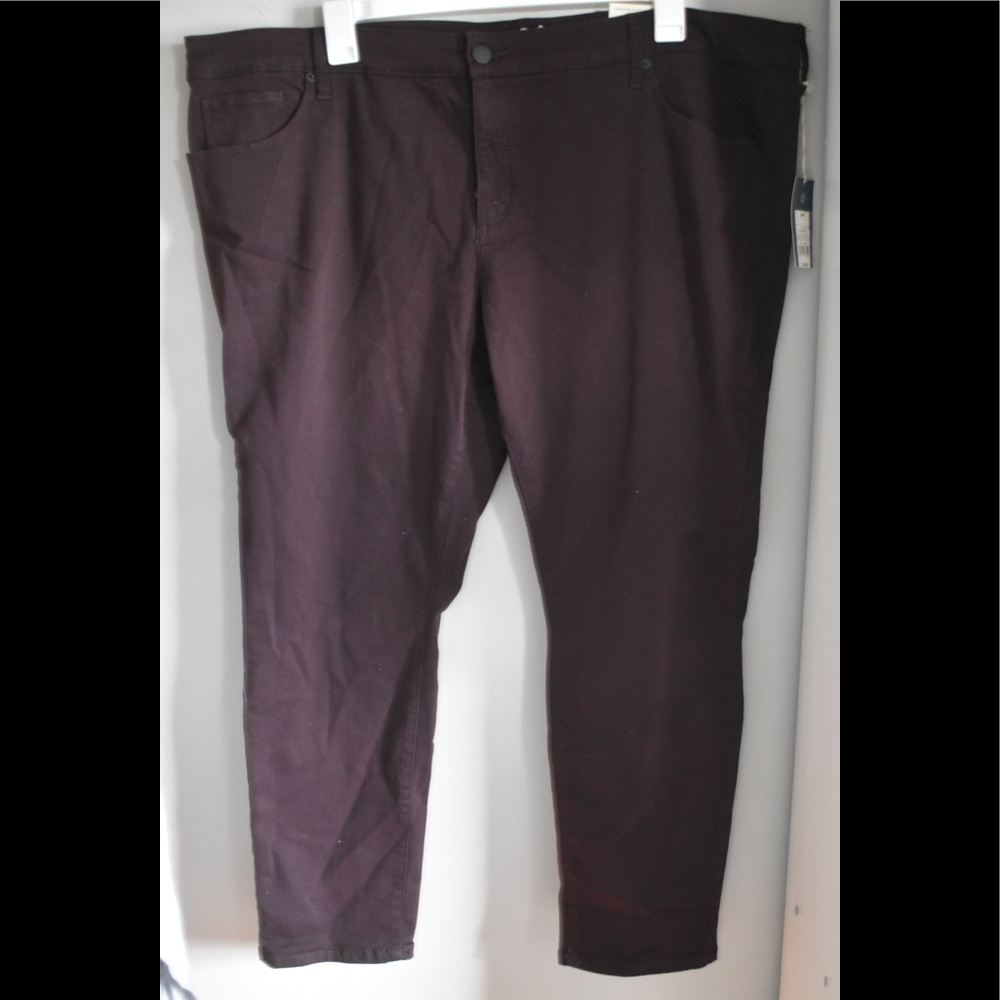 Burgundy jeans